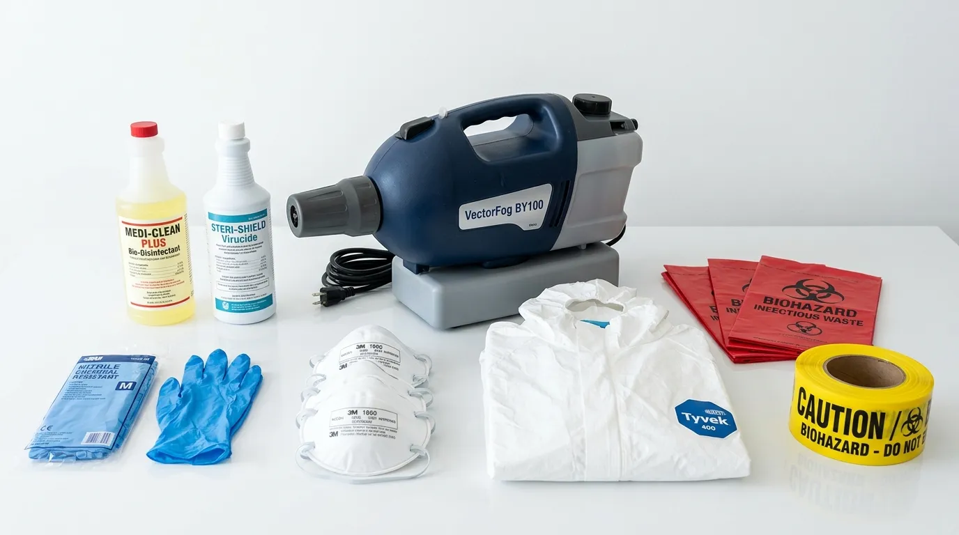 Professional biohazard remediation crew working in Shiloh