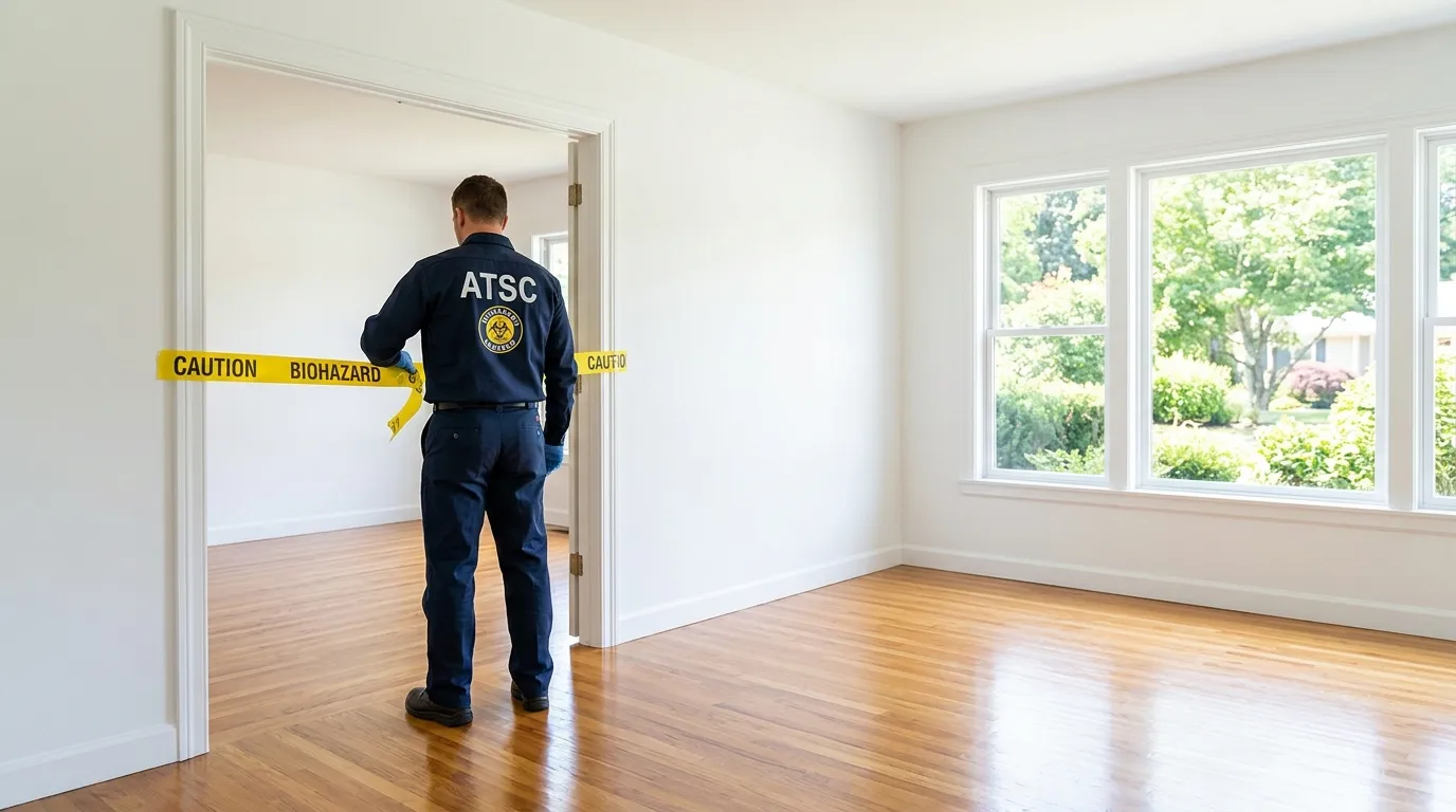 Certified biohazard cleanup crew performing Decomposition Cleanup in Shiloh